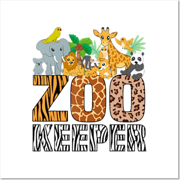 Zookeeper Costume Zebra Wild Print African Animal Keeper Wall Art by Eduardo